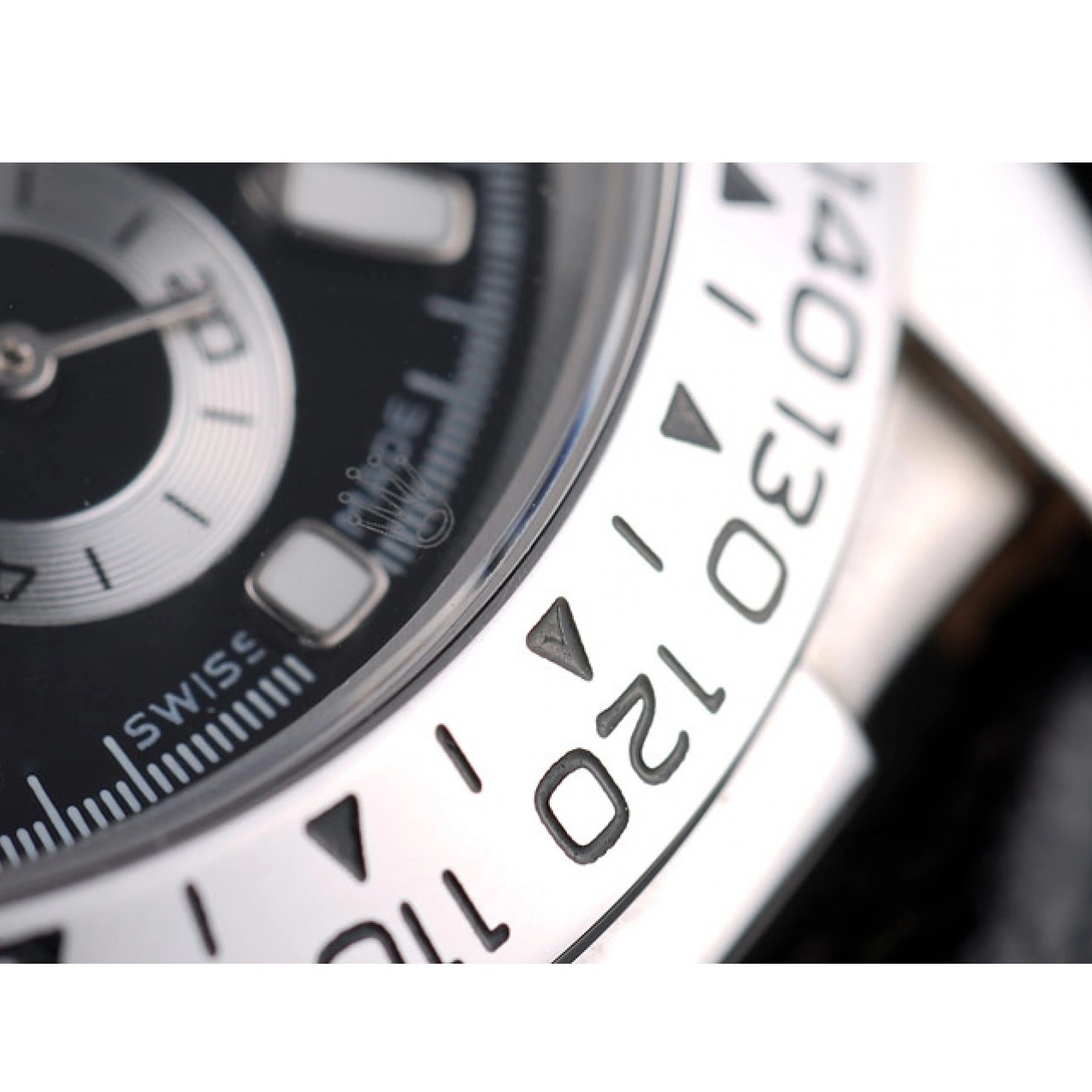 Good Copy Rolex Watches Strap Tachymeter Lady Black Steel Black Daytona Rolex Stainless Case Dial Leather 0706